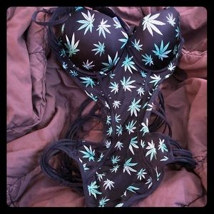 Cute one piece thong lingerie L